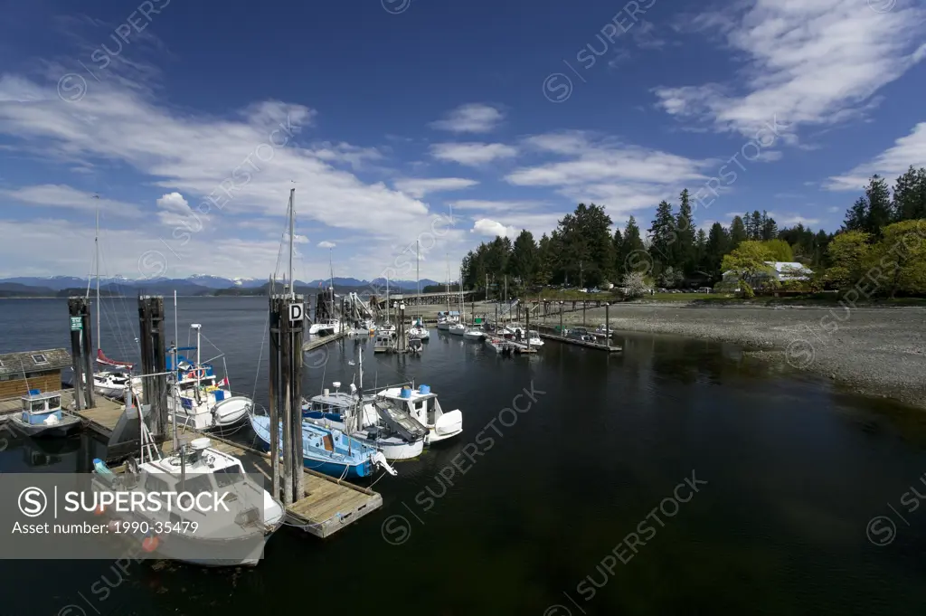 Heriot Bay on the Eastern side of Quadra Island and the BC Ferry docking facility for transportation between Quadra Island and Cortes Island. Quadra I...