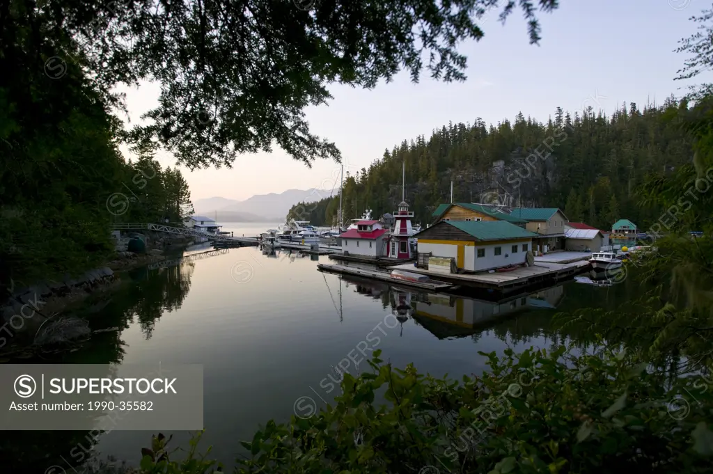 The floating community of Echo Bay on Gilford Island within the Broughton Archipelago is a popular wayward stop for pleasure boaters and sailing vesse...