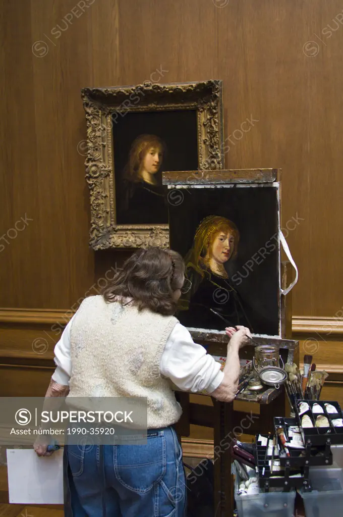 Artists copying masterworks, National Gallery of Art,, Washington, DC, United States