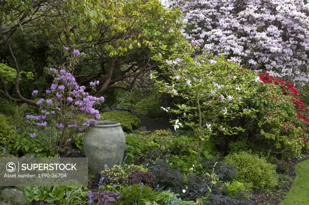 Abkhazi Garden in spring time, Victoria, British Columbia, Canada