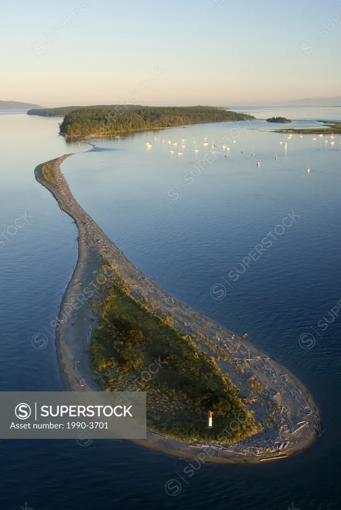 Lagoon and Spit on Sidney Island, Gulf Islands National Park Reserve, british columbia, canada