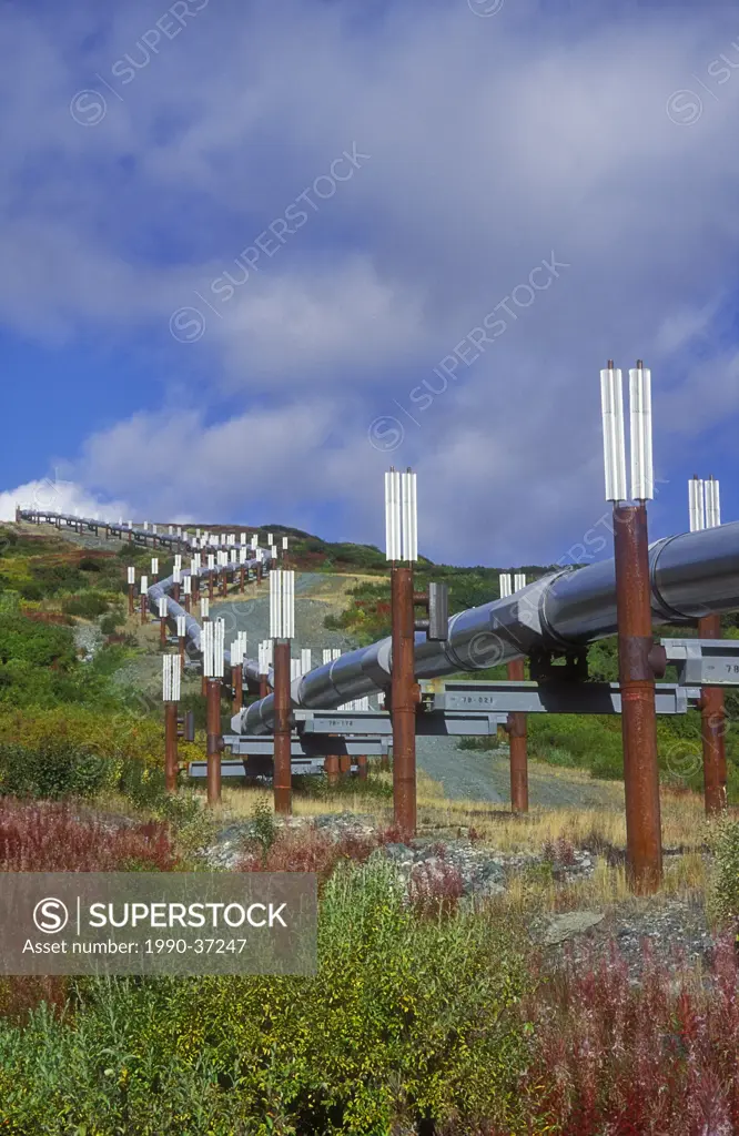 Trans_Alaska Pipeline carries crude oil from Prudoe Bay on Arctic Ocean south to port of Valdez on Gulf of Alaska.