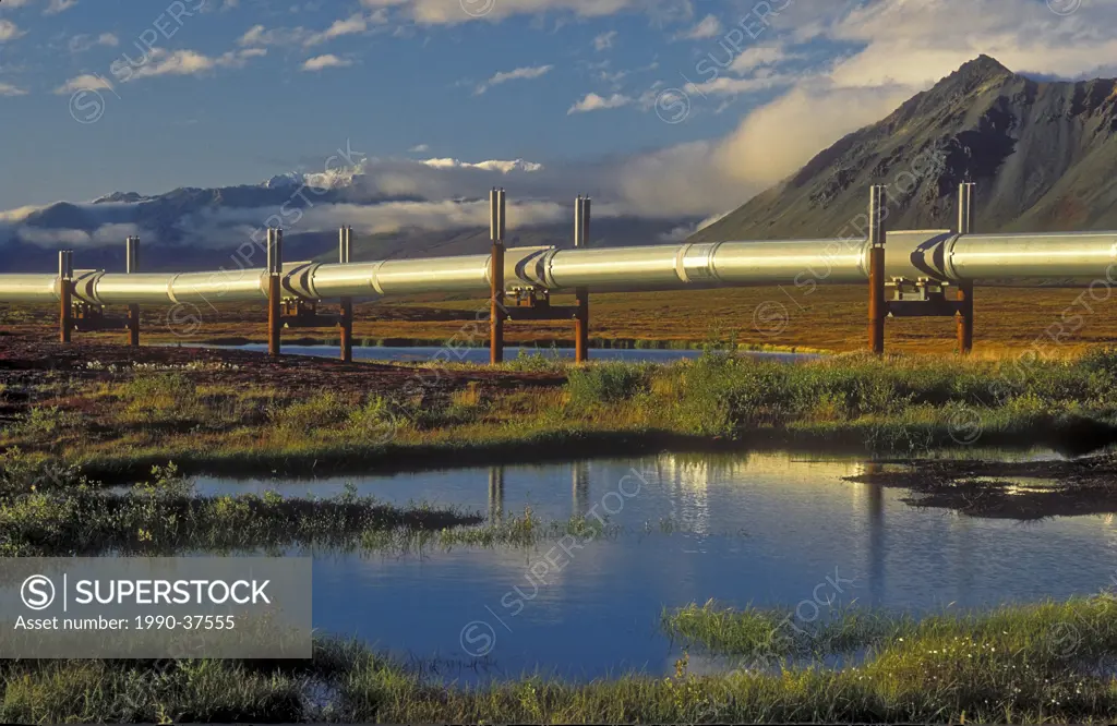 Trans_Alaska Pipeline carries crude oil from Prudoe Bay on Arctic Ocean south to port of Valdez on Gulf of Alaska.