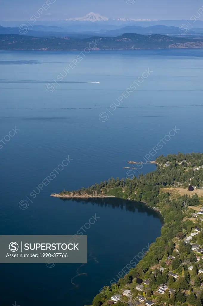 Aerial of Margaret´s Bay, Saanich, British Columbia, Canada