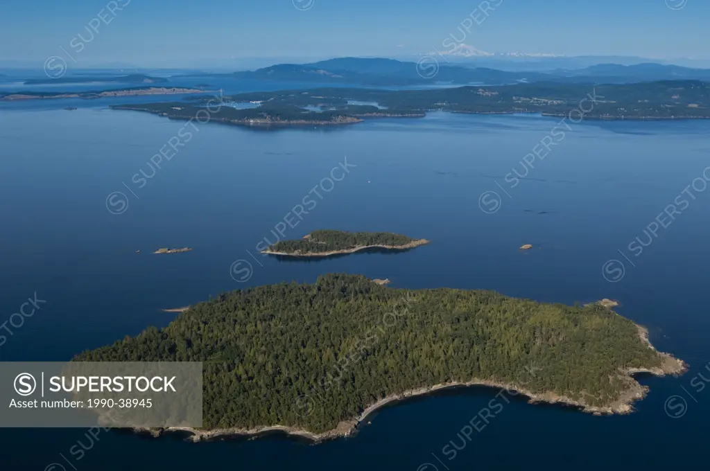 Darcy Island and Haro Strait, San Juan Islands beyond, British Columbia, Canada