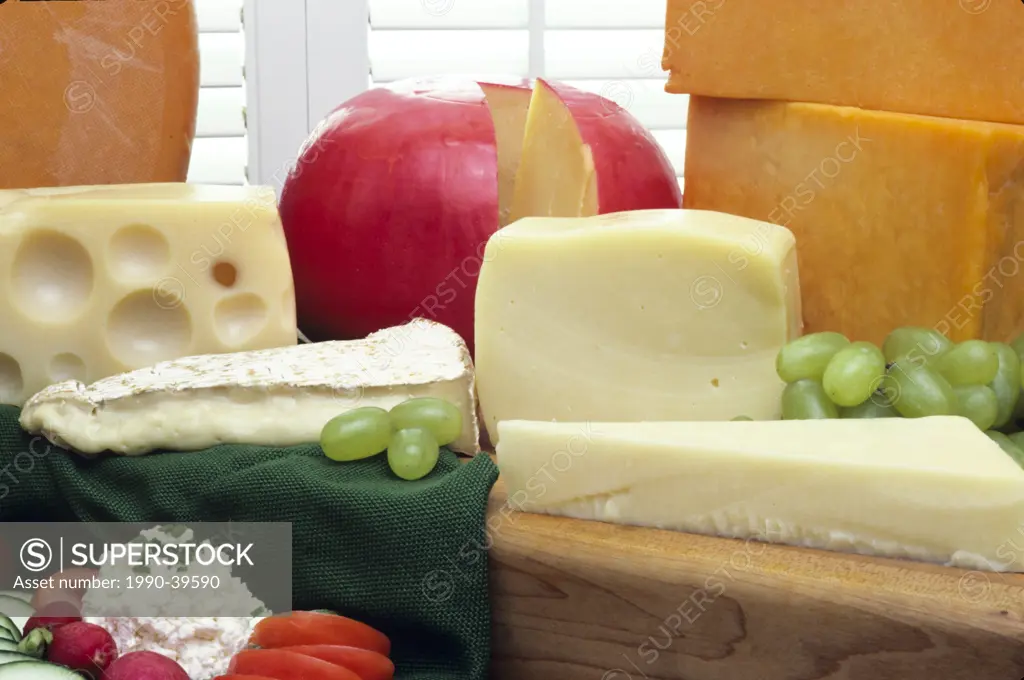 A selection of cheese.