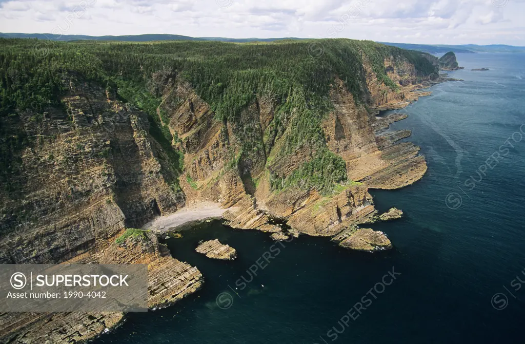 cliffs along the coast of newfoundland, Canada