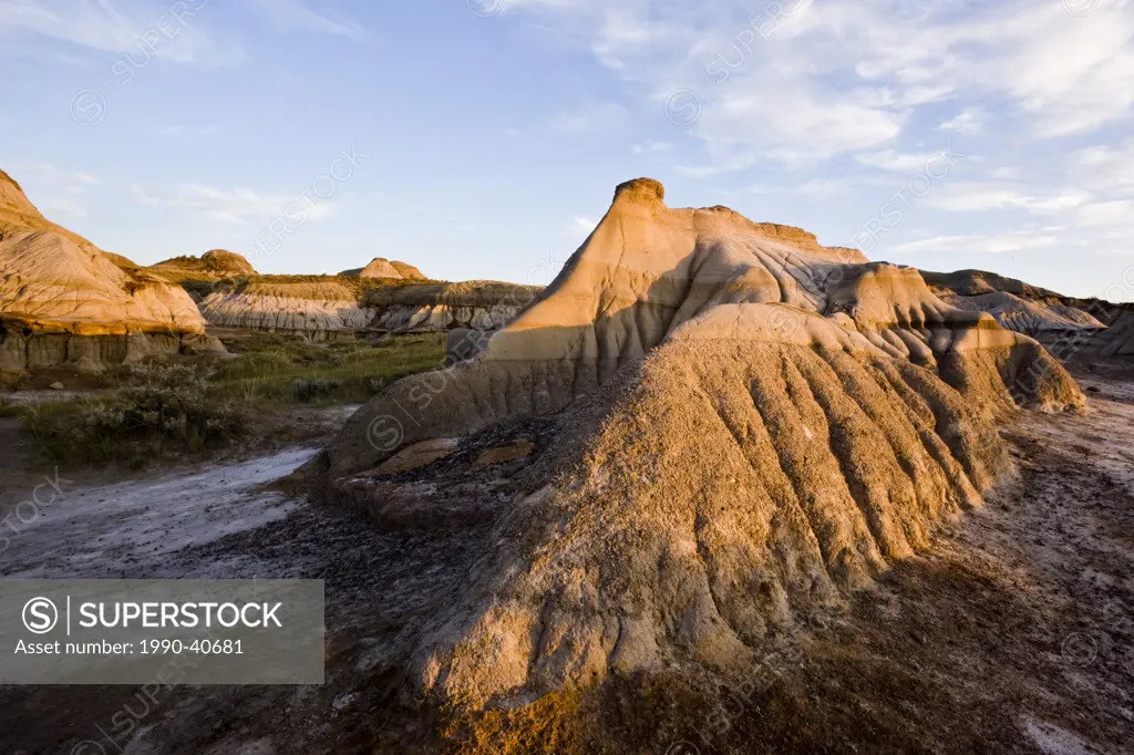 Badlands formations at Dinosaur Provincial Park a United Nations World Heritage Site, Alberta, Canada