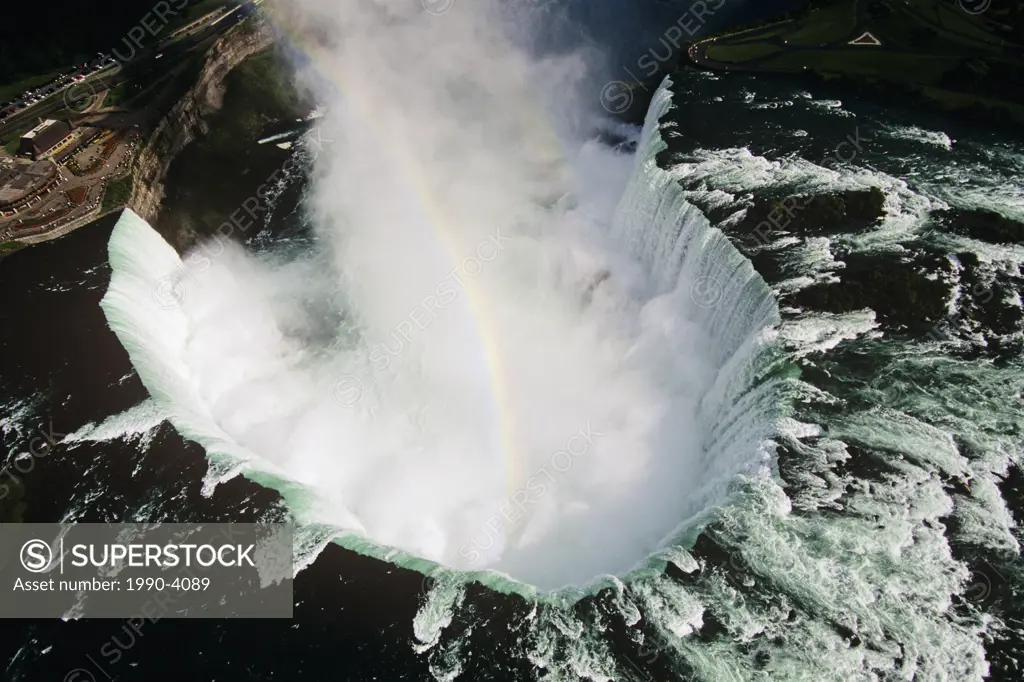 Aerial of Niagara Falls, Ontario, Canada