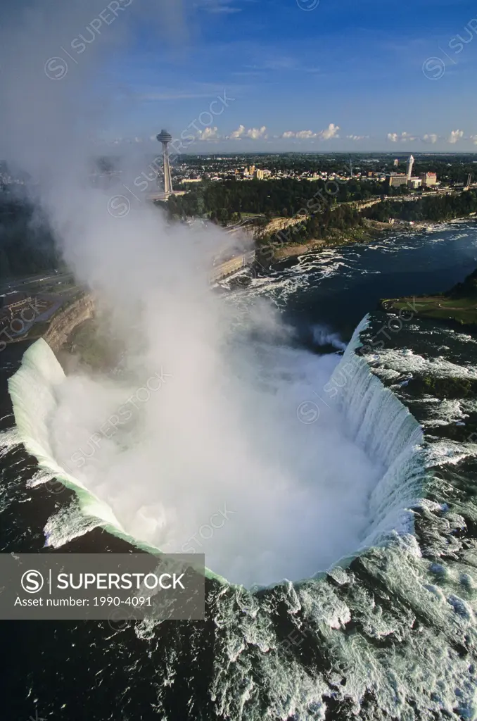 Aerial of Niagara Falls, Ontario, Canada