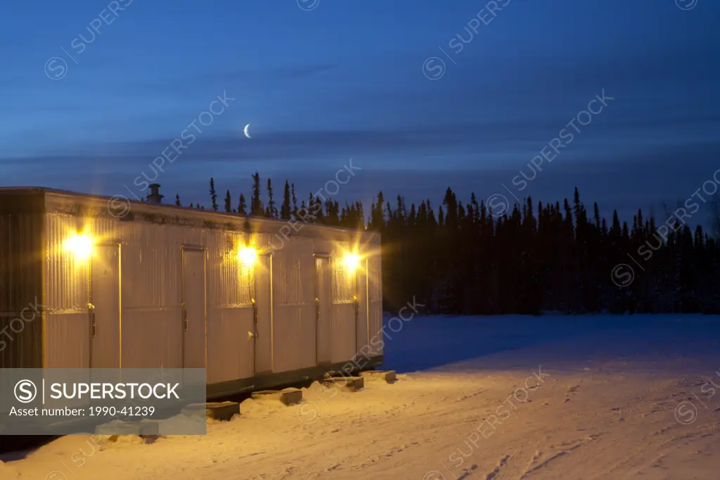 Lodging for workers at a seismic camp in the Oil Fields in Northern Alberta, Canada.