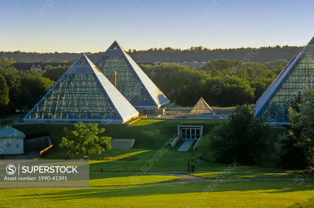 Glass pyramids, Muttart Conservatory, Edmonton, Alberta, Canada