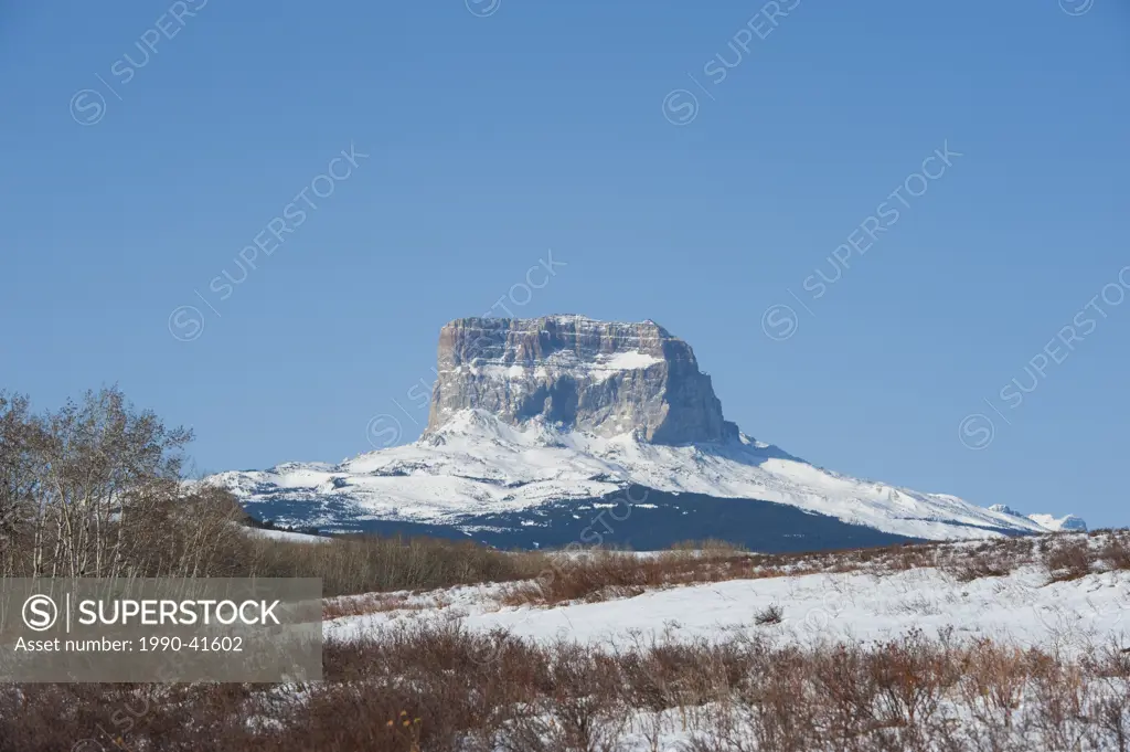 Chief Mountain, Glacier National Park and the Blackfeet Indian Reservation, Montana, United States Of America.