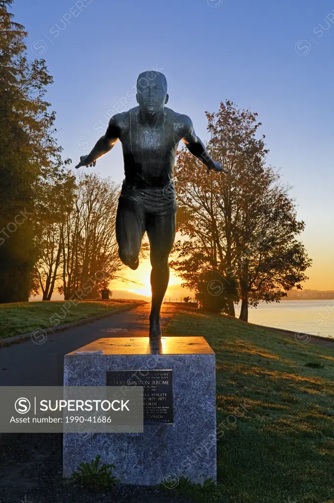 Harry Jerome statue, Stanley Park, Vancouver, British Columbia, Canada