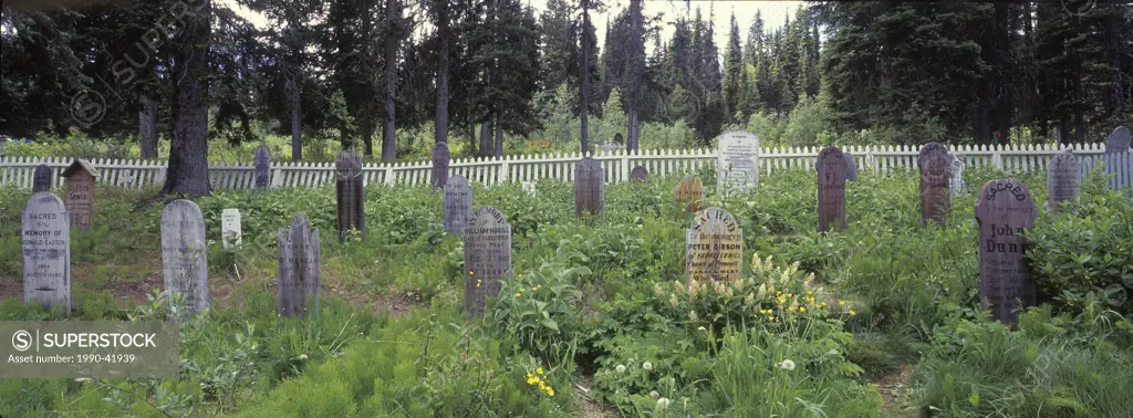 Cemetery in Barkerville, the historical town of the Cariboo gold rush, Cariboo, British Columbia, Canada
