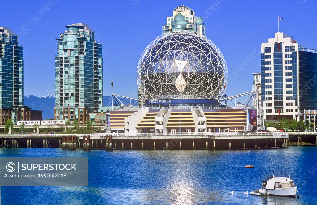 Science World and False Creek, Vancouver, British Columbia, Canada