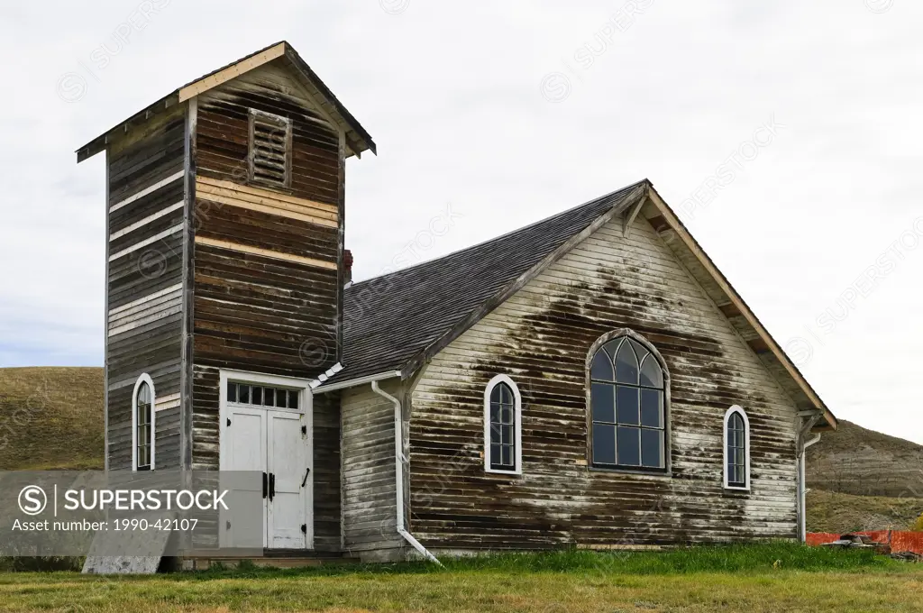 Abandoned church, Dorothy, Alberta, Canada