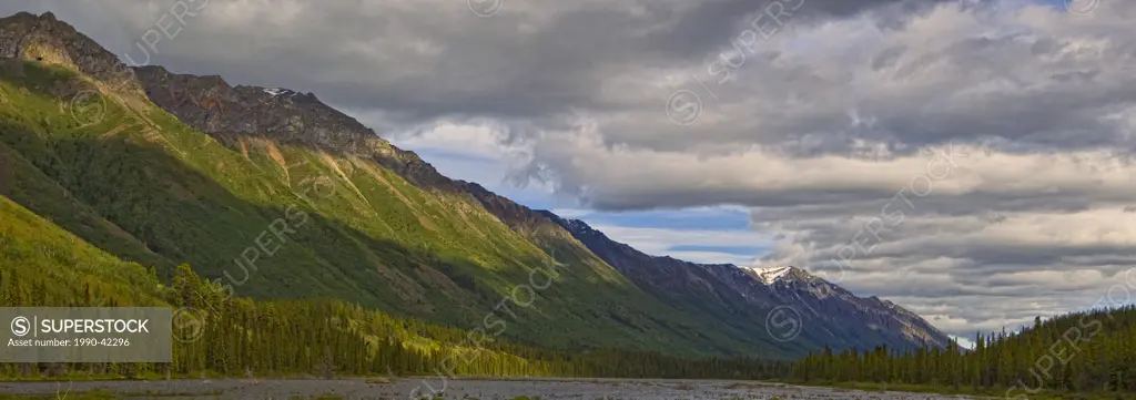 Panoramic view of Annie Lake, near Whitehorse, Yukon.