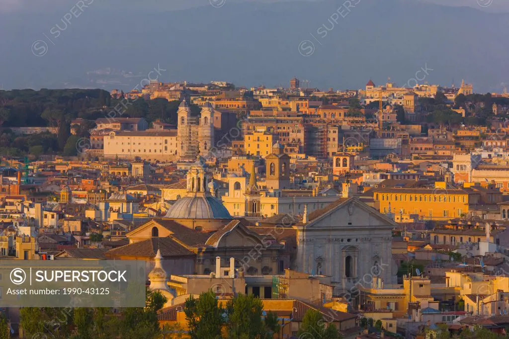Overview of the historic center of Rome, Italy