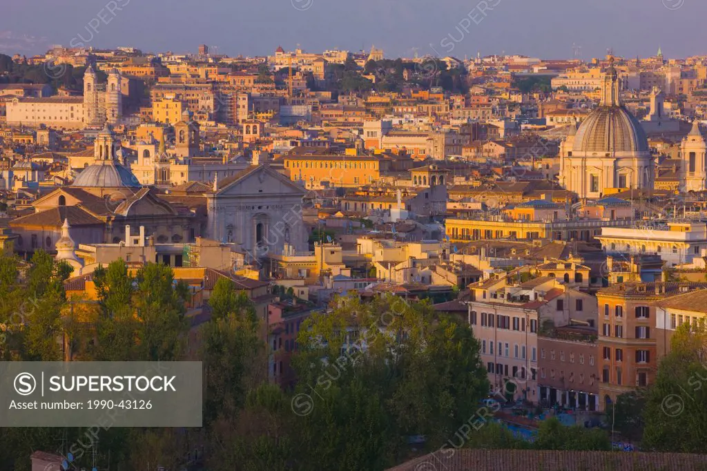 Overview of the historic center of Rome, Italy