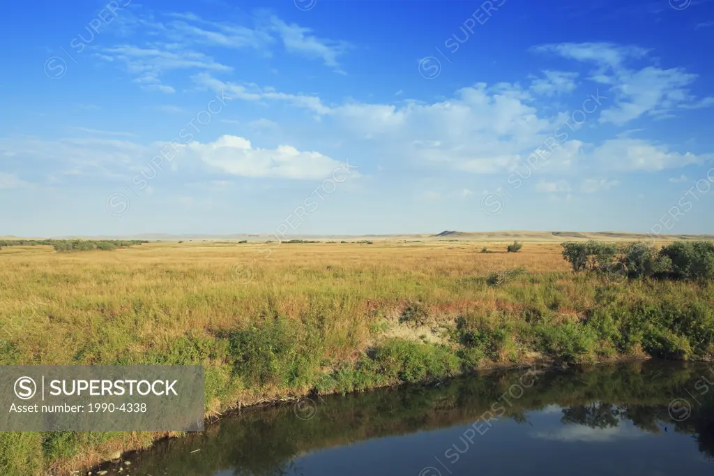 The Frenchman River and Valley an example of the Canadian Mixed Grass Prairie Ecosystem, Grasslands National Park, Saskatchewan, Canada