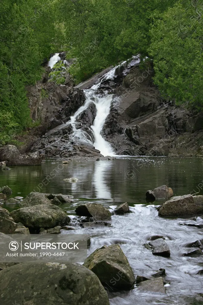 Waterfalls, Whitesand River, North Shore of Lake Superior  Rainbow Falls Provincial Park, Ontario, Canada