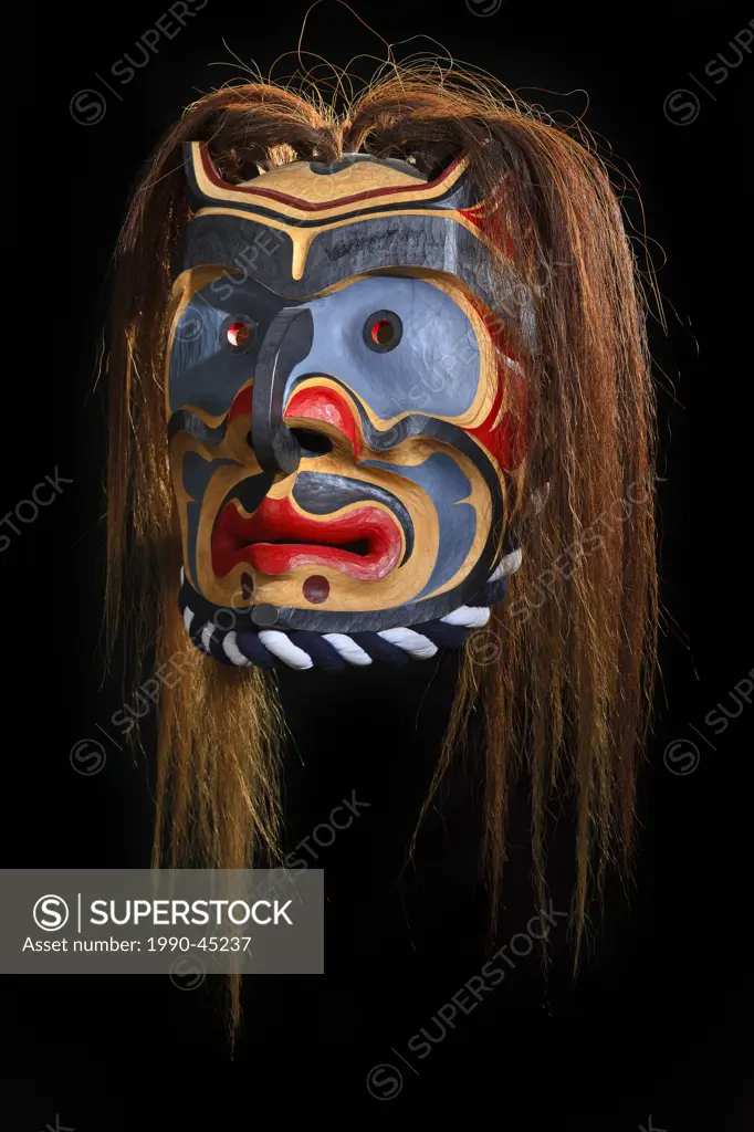 Bakwas Mask by Don Svanvik, Kwakwaka´wakw First Nations Artist, original West Coast native art, Just Art Gallery, Port McNeill, Northern Vancouver Isl...