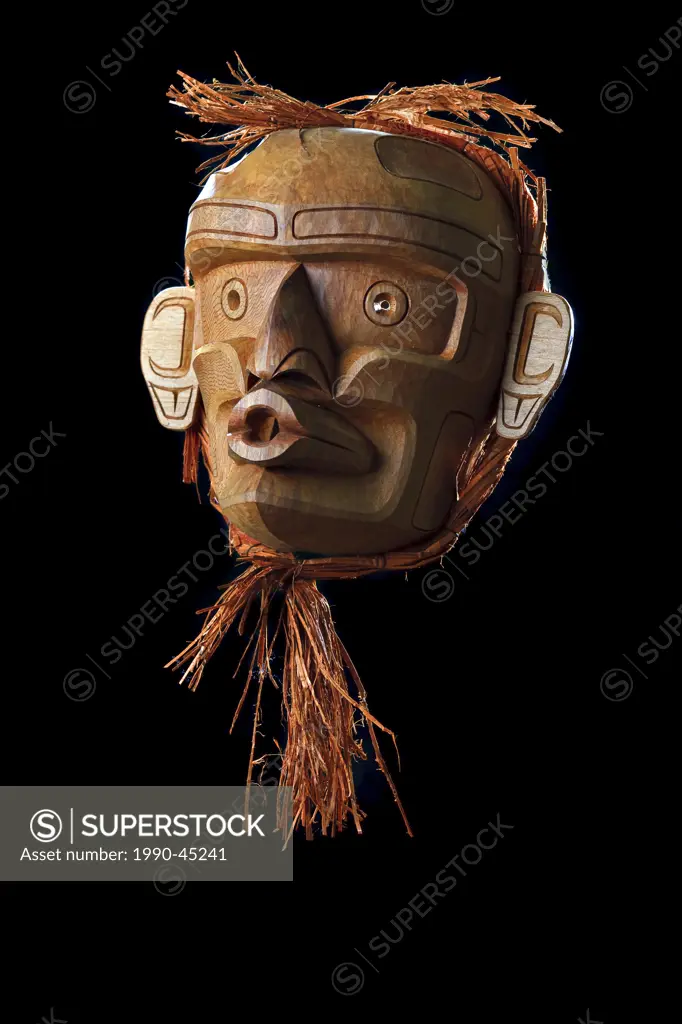 Wild Woman Native Mask by Stan C. HuntDzunukwa Native Mask by Stan C. Hunt carved from red cedar. Just Art Gallery, Port McNeill, Northern Vancouver I...