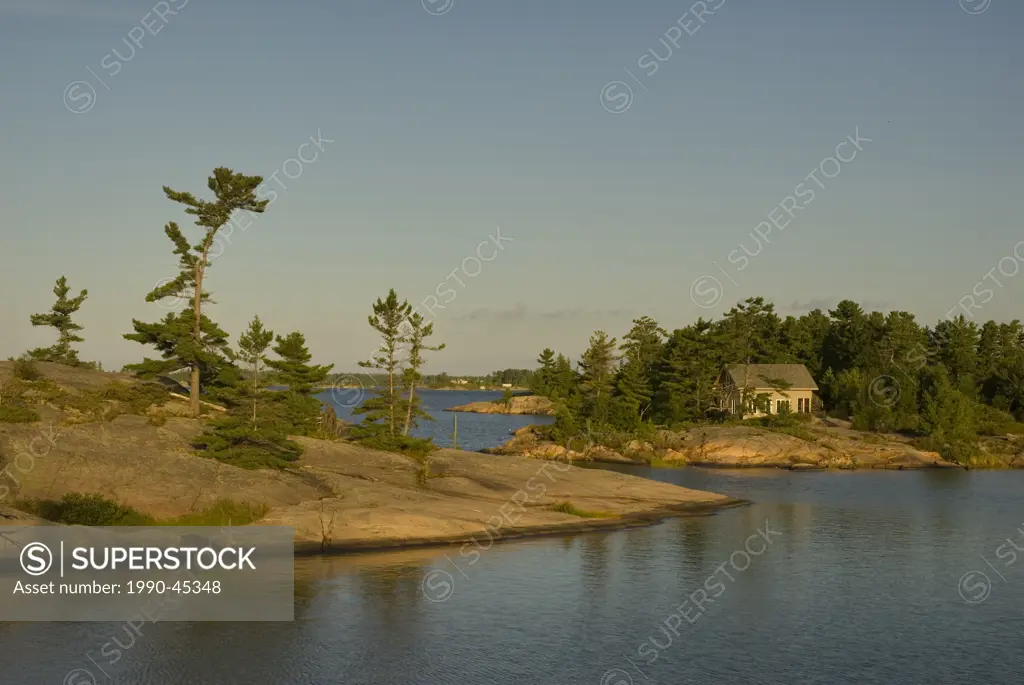 Rock and Pine scenery from Georgian Bay Islands National Park, Ontario, Canada