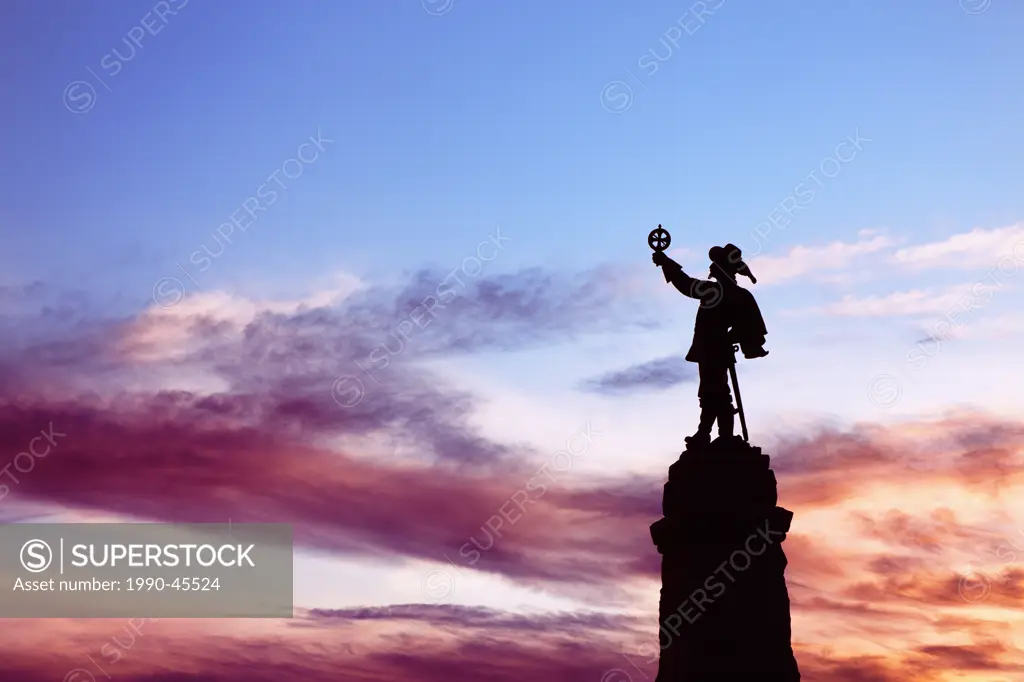 Statue of Samuel de Champlain, Nepean Point, Ottawa, Ontario, Canada
