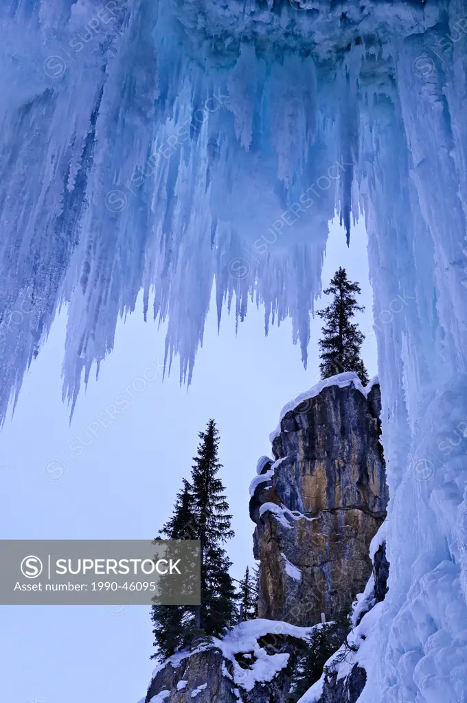 Panther Falls in Winter, Banff National Park, Alberta, Canada
