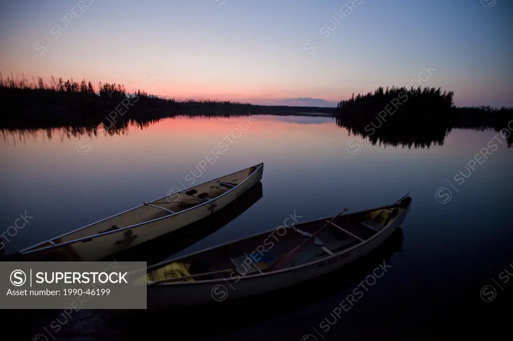 Canoes, Wabakimi Provincial Park, Ontario, Canada