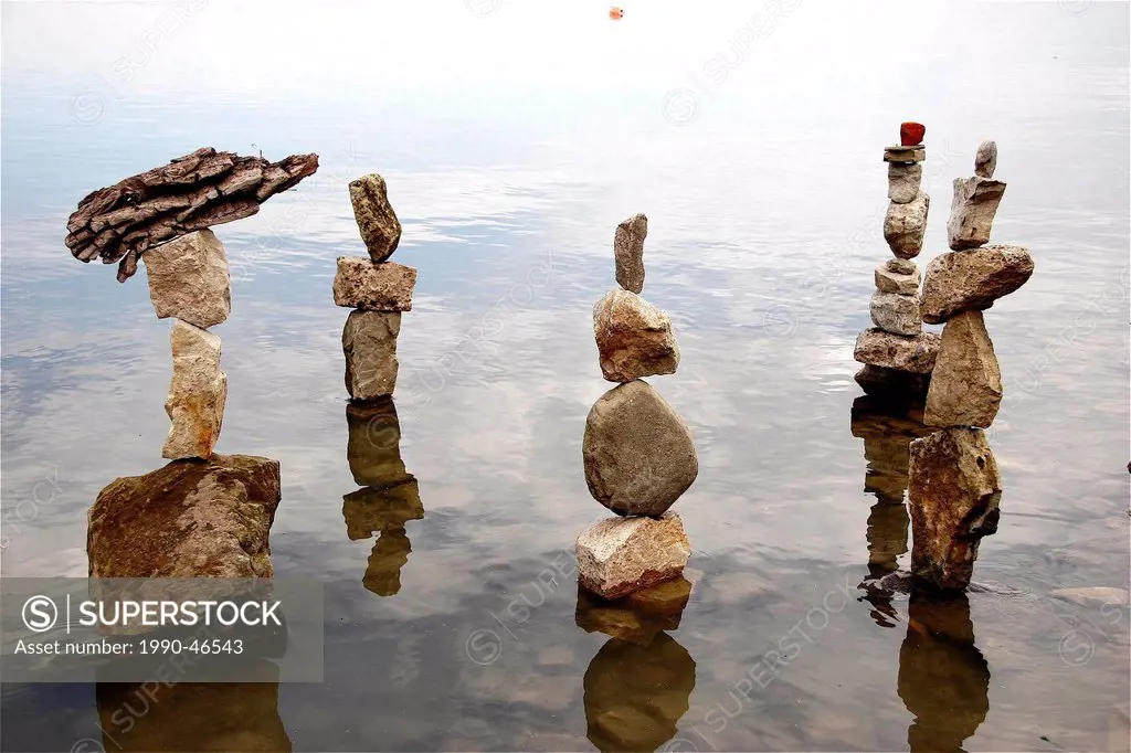 Balanced rocks, Humber Bay, Toronto, Ontario, Canada