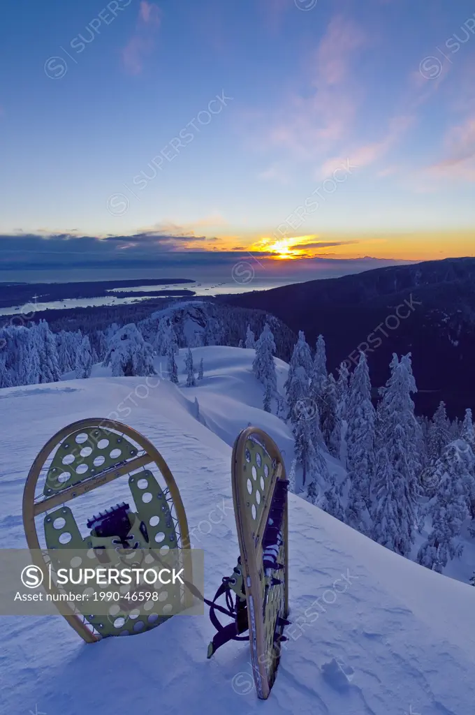 Sunset from Mount Seymour Provincial Park, North Vancouver, British Columbia, Canada