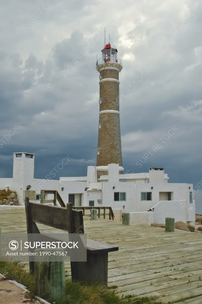Storm sky and lighthouse, Faro de Cabo Polonio, Cabo Polonio, Uruguay