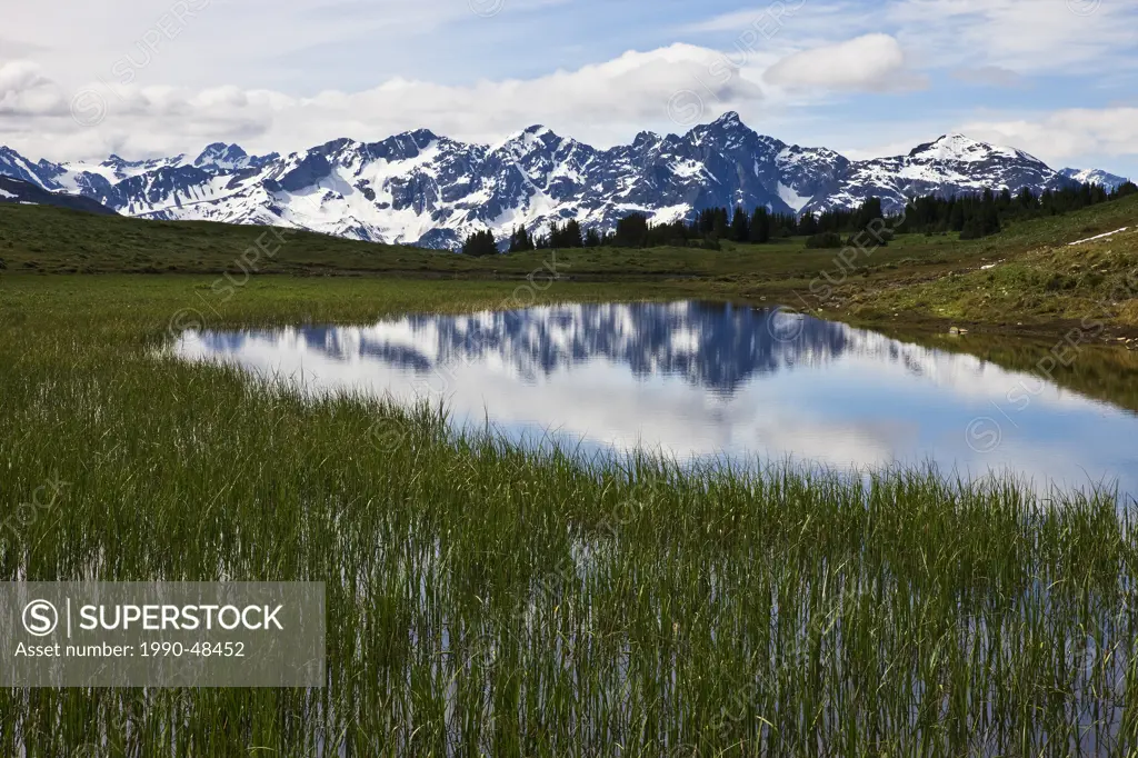 Alpine lake in the Potato Mountains of British Columbia, Canada