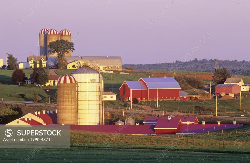 Dairy farms in Shubenacadie, Nova Scotia, Canada