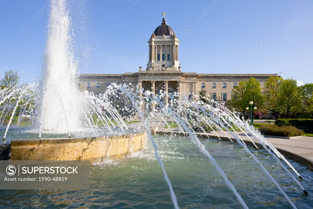 Fountain on the Legislative Building grounds, Winnipeg, Manitoba, Canada