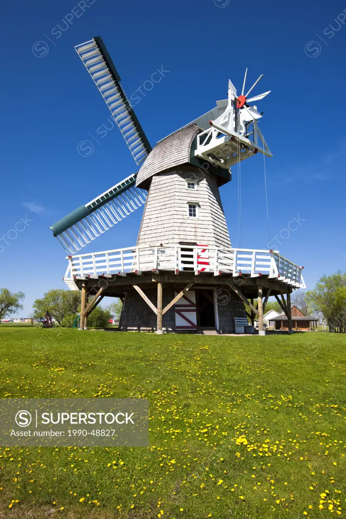 Windmill, Mennonite Heritage Village, Steinbach, Manitoba, Canada