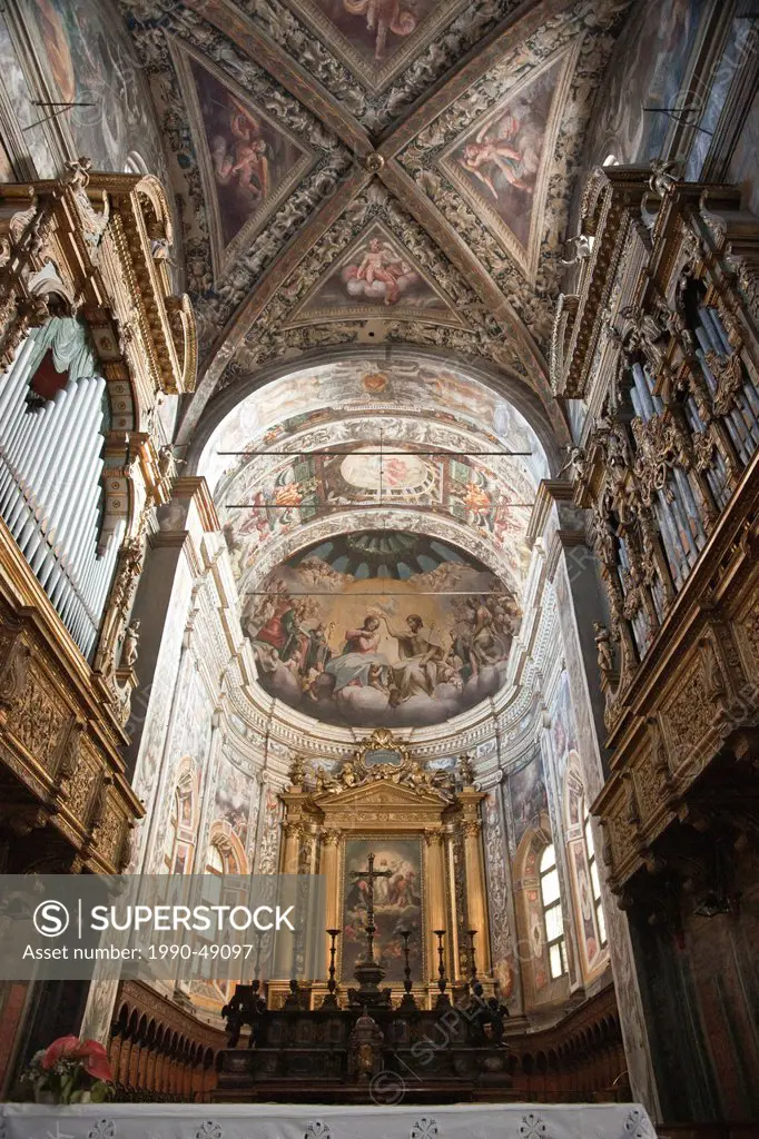 Dome with Vision of St. John the Evangelist, Frescoes of Correggio, Parma, Italy, Europe