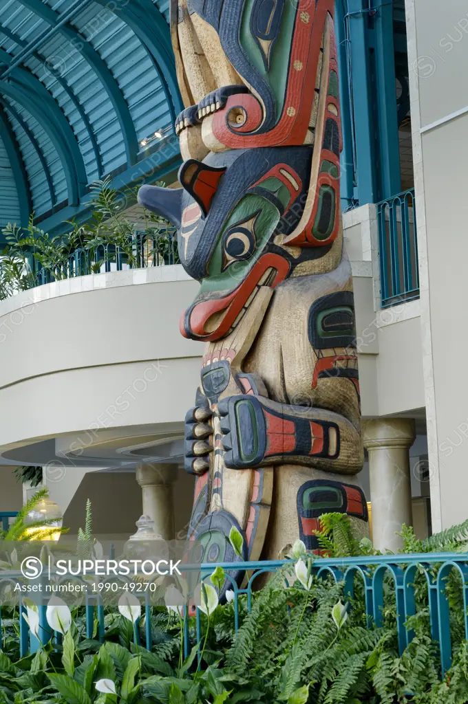 Totem Pole, the Victoria Conference Centre, Victoria, British Columbia, Canada