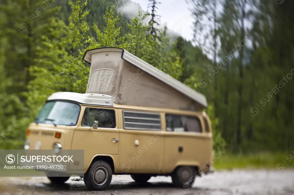 VW Camper Van, White River, British Columbia, Canada