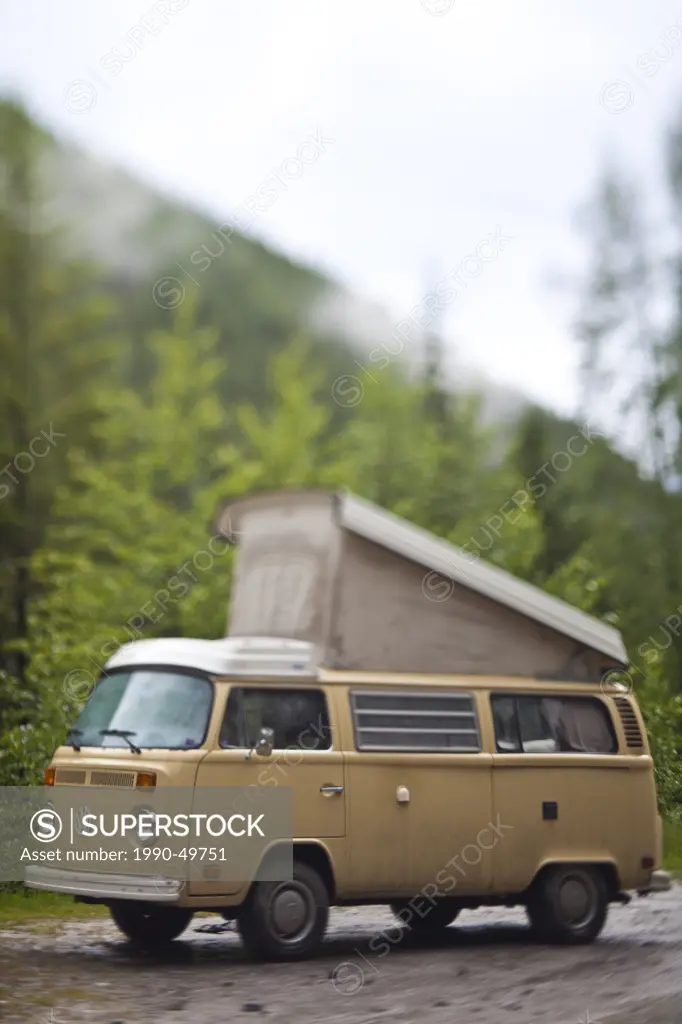 VW Camper Van, White River, British Columbia, Canada