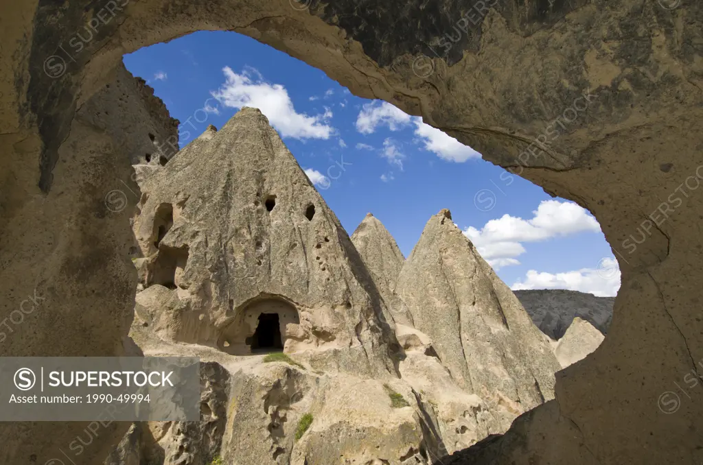 Cave dwelling in Cappadocia, also Capadocia, Central Anatolia, largely in Nevsehir Province, Turkey