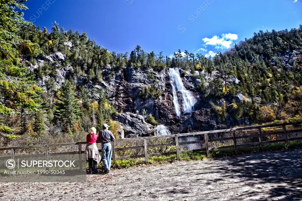 Bridal Veil Falls in Agawa Canyon in Northern Ontario, Ontario, Canada in the Autumn