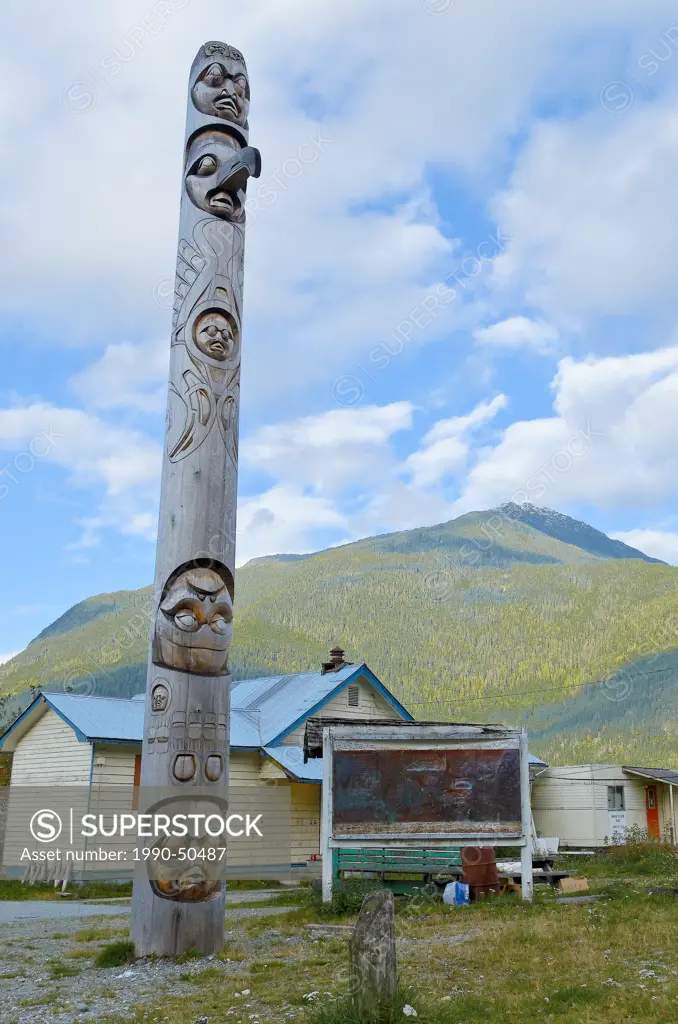 Totem pole, Bella Coola, British Columbia, Canada