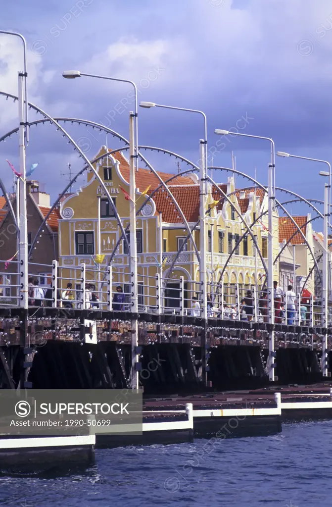 Colonial Dutch style waterfront buildings, Punda, Willemstad, Curacao, Caribbean, Netherlands Antilles