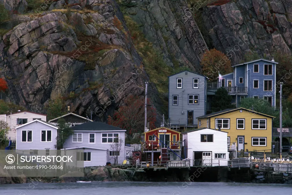 The Battery is a housing region located at The Narrows, or the mouth of the entrance to St. John´s harbour. St. John´s, Newfoundland and Labrador, Can...
