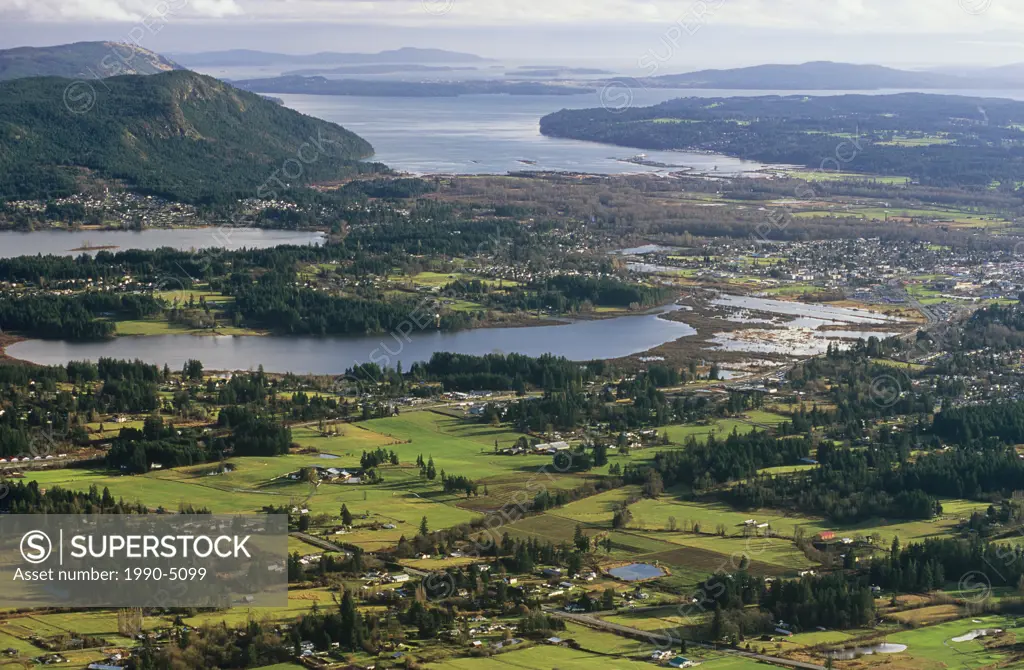 View from the top of Mount Prevost, Duncan, Vancouver Island, British Columbia, Canada