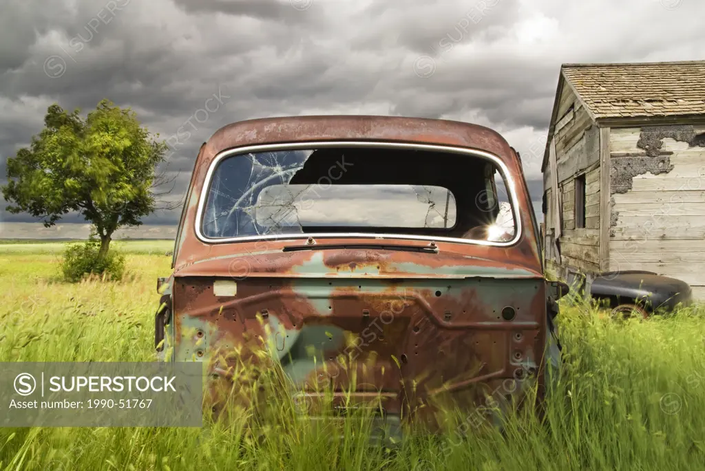 Abandoned car, southern Saskatchewan, Canada.